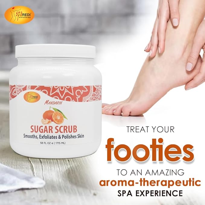 SPA REDI Exfoliating Body Scrub | Dual-Action Exfoliant & Moisturizer with Scrub & Lotion in One Scoop for Glowing, Deeply Moisturized, and Touchably Soft Skin 58 Oz