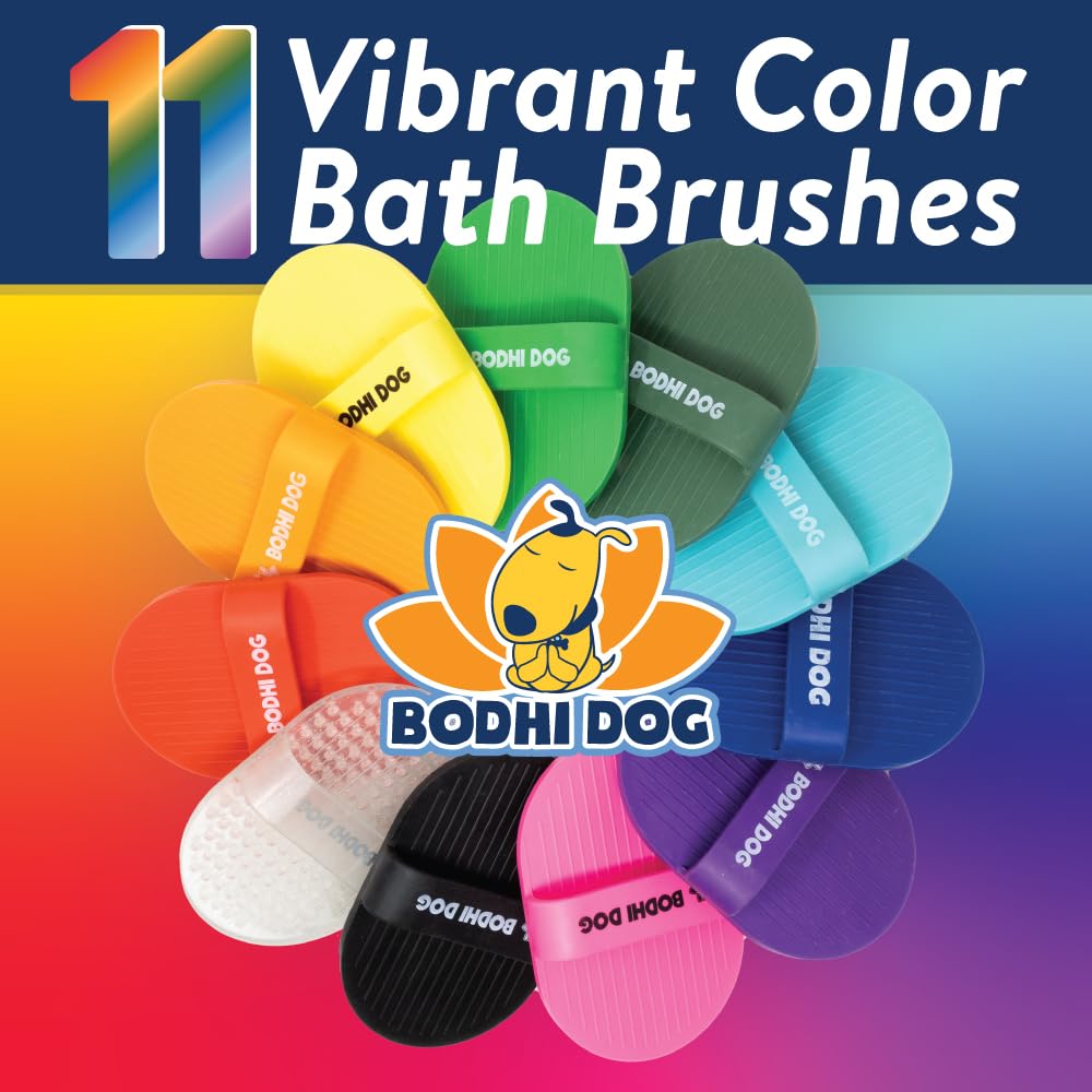 Bodhi Dog Shampoo Brush - Pet Grooming & Bath Supplies for Dogs and Cats - Bath Brush for Long & Short Hair - Premium Scrubber for Shower, Showerhead, Sprayer & Bathing (One Pack, Purple)