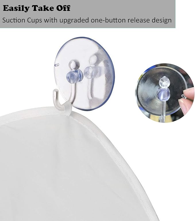 FITALA Beard Trimming Catcher Bib, Black Waterproof Apron with Suction Cups, 47.2 x 30.7 inches (White)
