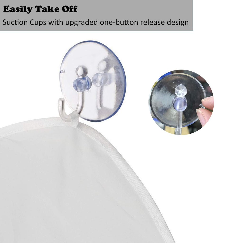 FITALA Beard Trimming Catcher Bib, Black Waterproof Apron with Suction Cups, 47.2 x 30.7 inches (White)