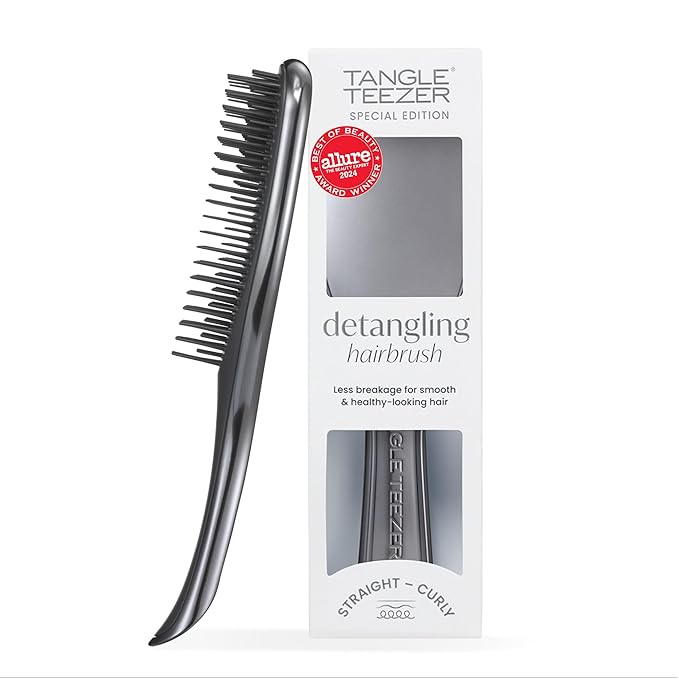 Tangle Teezer Chrome Ultimate Detangler Brush, Straight to Curly, Gunmetal
