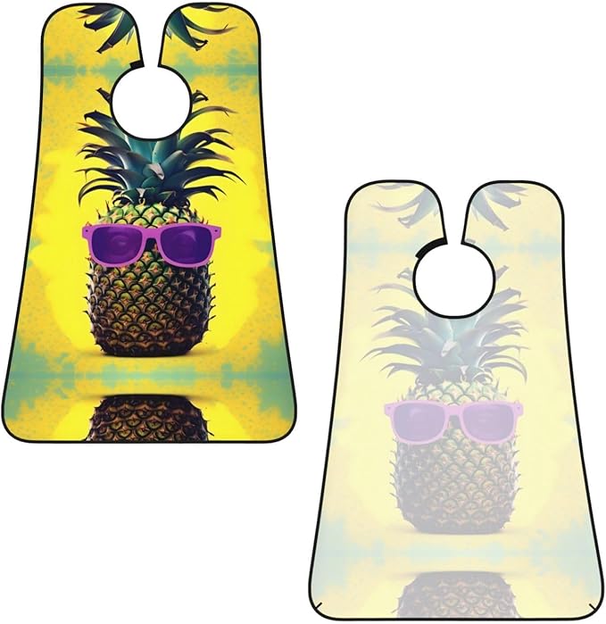 Psych Pineapple Quote Print Beard Bib Apron For Men, Beard Hair Catcher For Men Shaving Trimming,Beard Cape Cloth