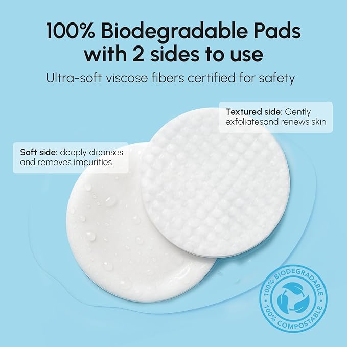 MAREE Glycolic Acid Pads - Toner Pads for Face Cleansing - Exfoliating Pad with Tea Tree Oil, Salicylic Acid & Vitamins E, B3, B5 - Facial Polishes & Peels, Skin Pore Resurfacing & Radiance - 50 Count