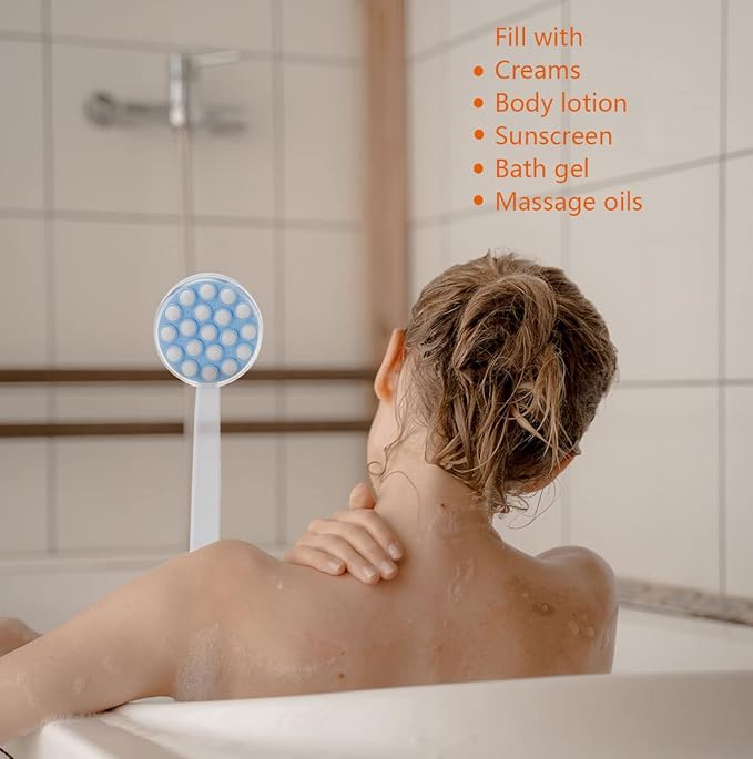 JJHREI Lotion Applicators for Back - Back Lotion Applicator for Women Men Elderly - Foldable Long Handle Easy Reach Self Apply Body Cream,Sunscreen