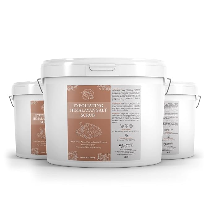 The Midwest Sea Salt Company - Exfoliating Himalayan Salt Scrub - 128oz - Lavender - Exfoliating Body Scrub