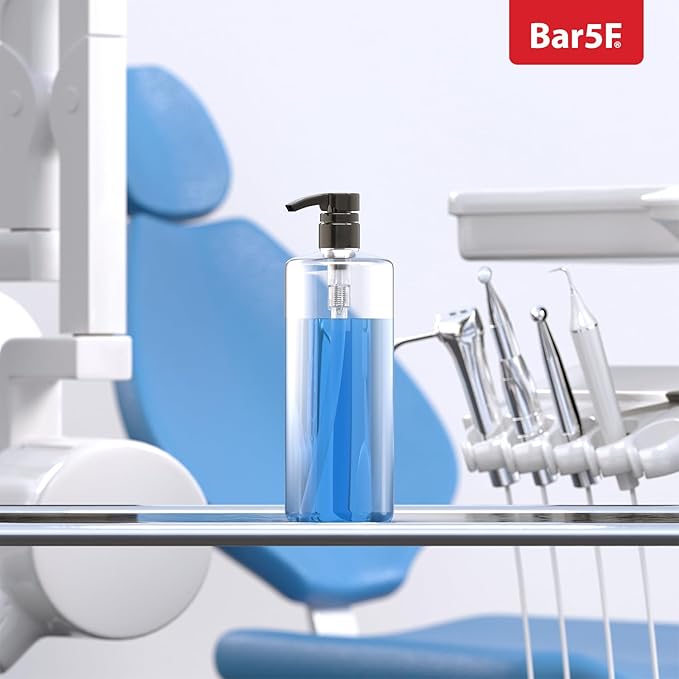Bar5F Pumps for Shampoo and Conditioner Bottles, Salon-Brand Liters, 2 Pack