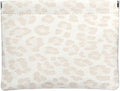 Ksriylm Leopard Leather Small Makeup Pouch for Women,Cosmetic Accessories,Waterproof and Portable Cosmetic Bag,Self-closing, No Zipper, Aesthetic Storage Pouch,Lipstick for Purse,Light Yellow