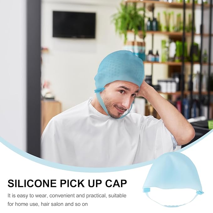 Reusable Hair Coloring Highlight Cap Hook Hairdressing Highlighting Kit Salon Home Use Hair Dye Cap Holes Precise Hair Streaking Easy Clean