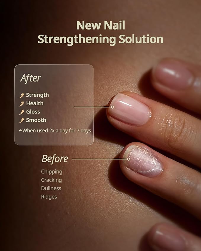 BTArtboxnails Naillush Nail Strengthener & Growth - Repair Damaged Nails, Strengthen Weak & Thin Nails, Extra Strong Nail Growth Treatment, Long Lasting Nail Hardener, 15ml