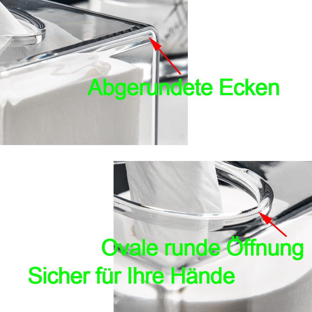 Square Clear Acrylic Tissue Box Covers, Big Bathroom Facial Napkin Box Holders, Table Clear Dryer Sheet Dispenser for Bathroom, Kitchen and Cars