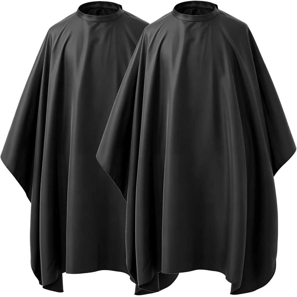 Borogo Professional Waterproof Hair Styling Cape Nylon Haircuting Salon Cape Gown Hair Salon with Snap Closure - 50" x 60" 2-Pack