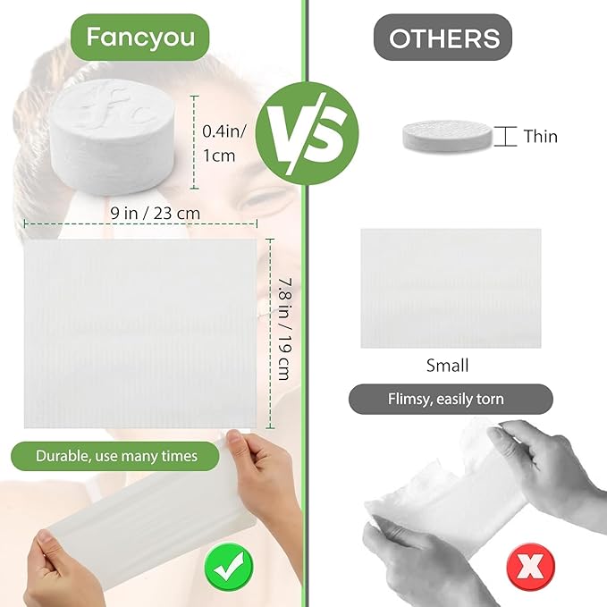 1000Pcs Compressed Towel Mini Tablets Disposable Face Towelette with 4 Cases, Coin Tissue Facial Cleansing Towels Washcloths for Travel Home Hand Wipes, Camping, Hiking, Outdoor, Ultra Soft and Thick