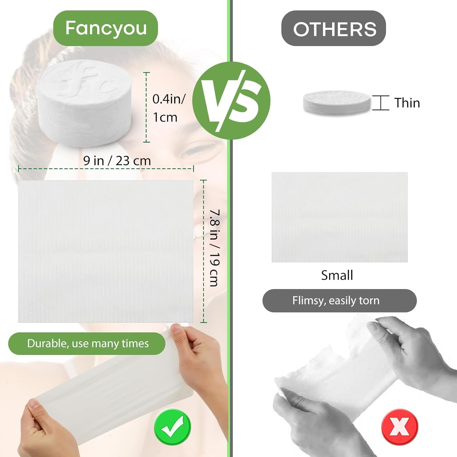 1000Pcs Compressed Towel Mini Tablets Disposable Face Towelette with 4 Cases, Coin Tissue Facial Cleansing Towels Washcloths for Travel Home Hand Wipes, Camping, Hiking, Outdoor, Ultra Soft and Thick