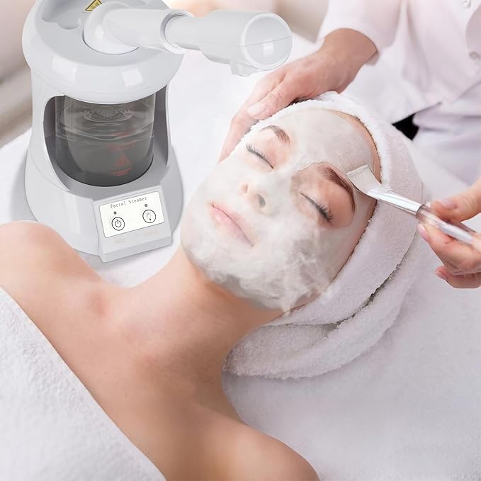 lailelaodi Table Facial Steamer, Face Steamer with Extendable Arm Nano Ionic Steamer for Home Salon Spa or Personal Care