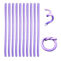 MEYIART 10 Pcs 9.45'' Purple Flexible Curling Rods Twist Foam Hair Rollers Soft Foam No Heat Hair Rods Rollers Curler for Women with Long and Short Hair (Purple, 0.31 x 9.45in)