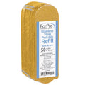 ForPro Professional Collection Stainless Steel Pedi File Refill, 80 Grit, Gold, EZ-Strip Peel Pedicure Refill Pads, 1.25” W x 4” L, 50-Count