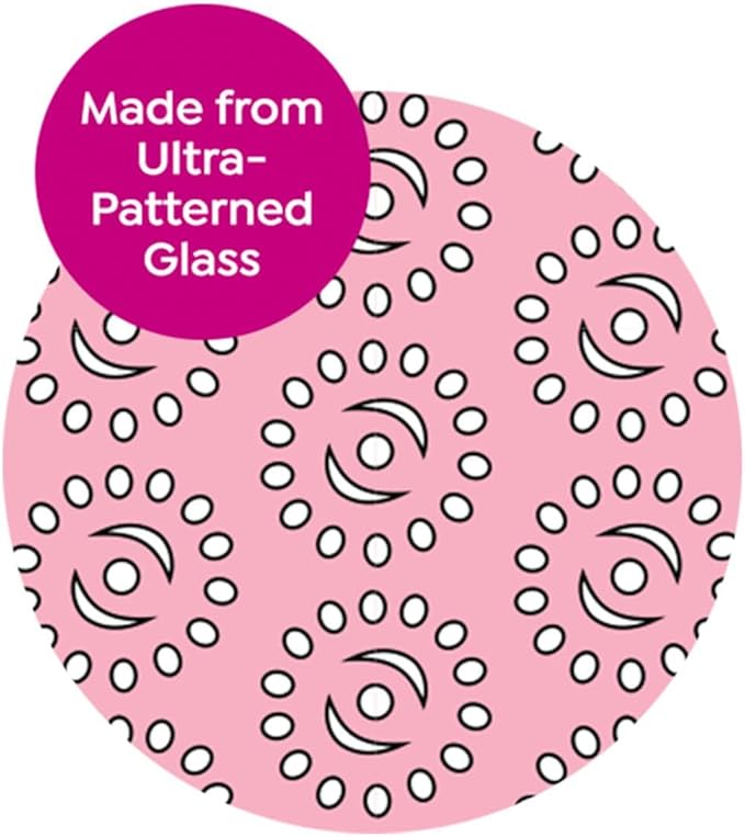 The Beauty Spy Glass Slippers Foot File - Ultra-Patterned Glass - Ergonomic Design - Gently Removes Rough Skin from Feet, Elbows, Knees - Wet or Dry Use (Pink)