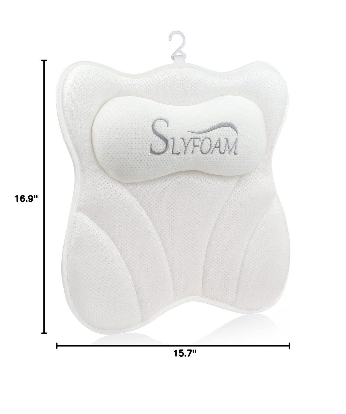 Bath Pillow, Bathtub Pillow with Anti-Slip Suction Cups, 4D Mesh Soft Spa Bath Tub Pillow Headrest, Bath Pillows for Tub with Neck and Back Support Fits Bathtub Spa Tub Jacuzzi, Fathers Day Dad Gifts