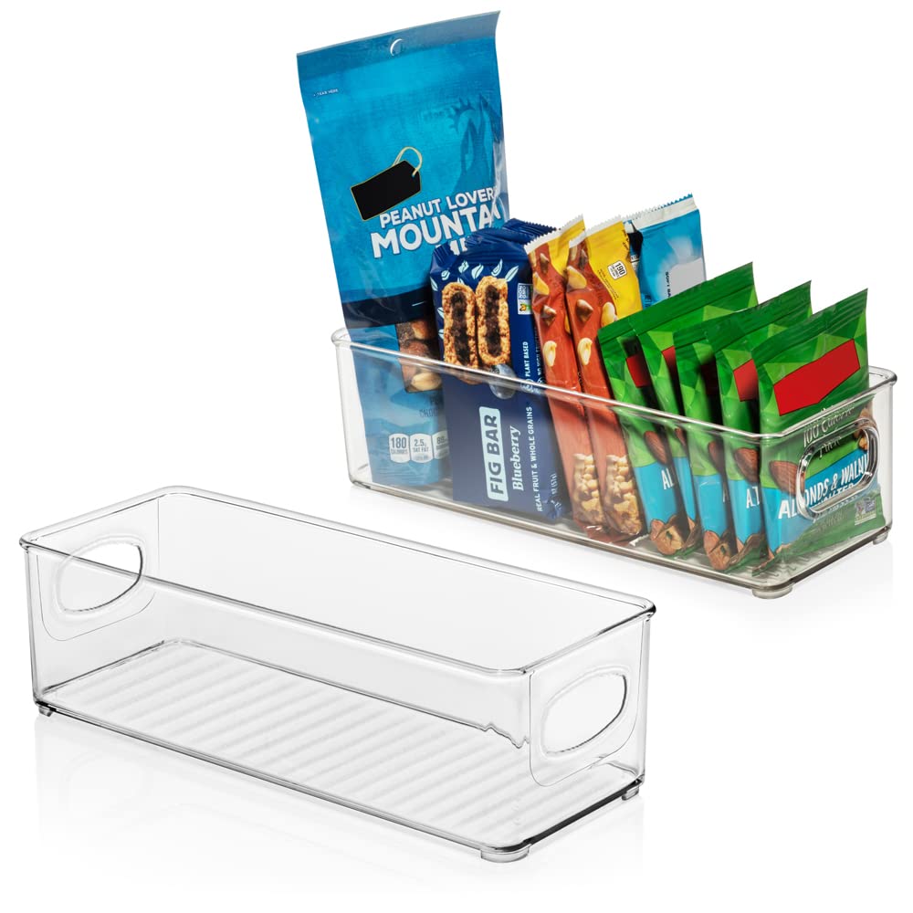 ClearSpace Plastic Pantry Organization and Food Storage Bin – Great Kitchen Organization and Kitchen Storage – Fridge Organizer Bins, Pantry Storage – 6 Pack