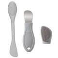 Blackhead Remover Tools, 2 in 1 Face Scrubber Black Head Remover for Face Nose, Silicone Face Mask Applicator Pore Cleaner Spatula Brush for Daily Skin Care, Deep Clean Master for Women Men (Gray)
