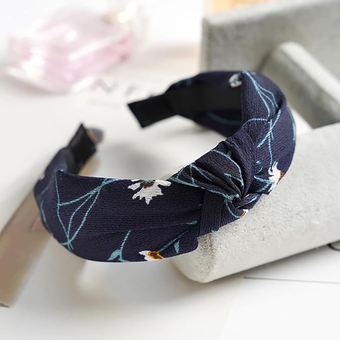DRESHOW 8 Pack Boho Vintage Headbands for Women Girls Knotted Headwraps Fashion Hair Hoops Elastic Hair Accessories