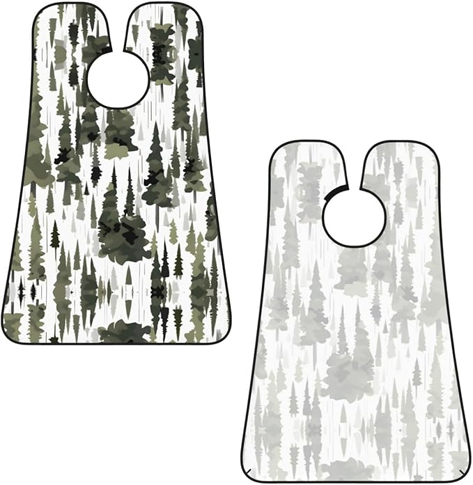 Yellow Flowers Butterflies Print Beard Bib Shaving Apron, Beard Hair Trimming Cape Gift For Dad