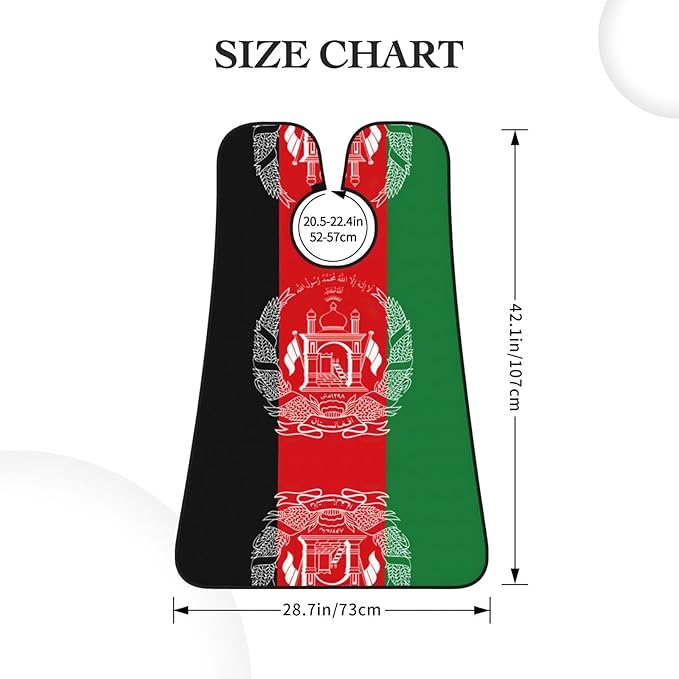 NOUZU Flag Of Afghanistan Print Beard Bib Apron For Men, Beard Hair Catcher For Men Shaving Trimming,Beard Cape Cloth