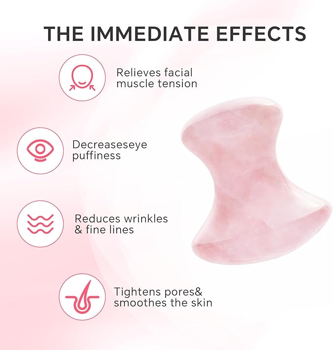 MERIDESSA Jade Roller & Gua Sha Set for Face – 4PCS Natural Facial Massage Tools Kit, Lymphatic Drainage Beauty Set for Depuffing, Skin Firming & Relaxation – Self Care & Gift Ready