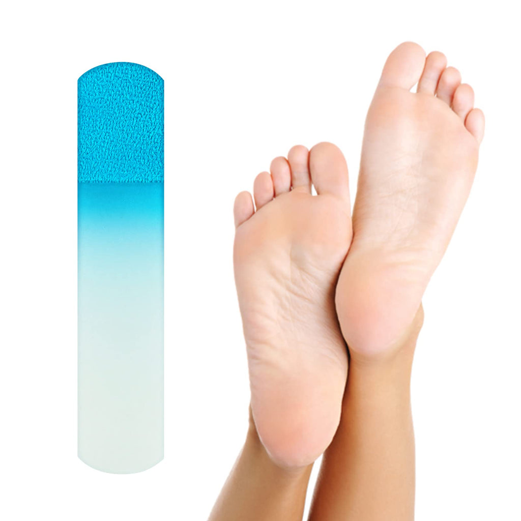 SIUSIO 2Pcs Glass Foot File Pedicure Rasp Dead Skin Remover Calluses Corn Coarse Hard Skin Remover Pedicure Tools Smooth Foots Care Tool for Soft Feet