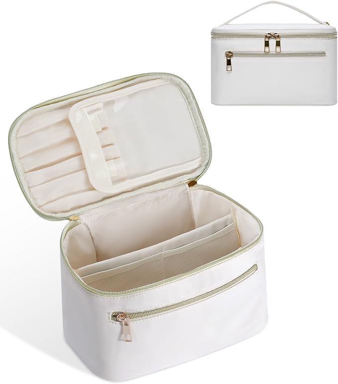 Wandering Nature Makeup Bag, Women Travel Make Up Vanity Case with Handle