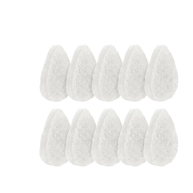 10 Pack - VerdeVida Facial Sponge/Face Scrubber, Buff Puf Style Pads, Deep Cleansing & Exfoliating, White