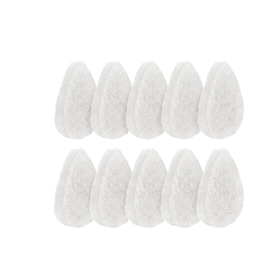10 Pack - VerdeVida Facial Sponge/Face Scrubber, Buff Puf Style Pads, Deep Cleansing & Exfoliating, White