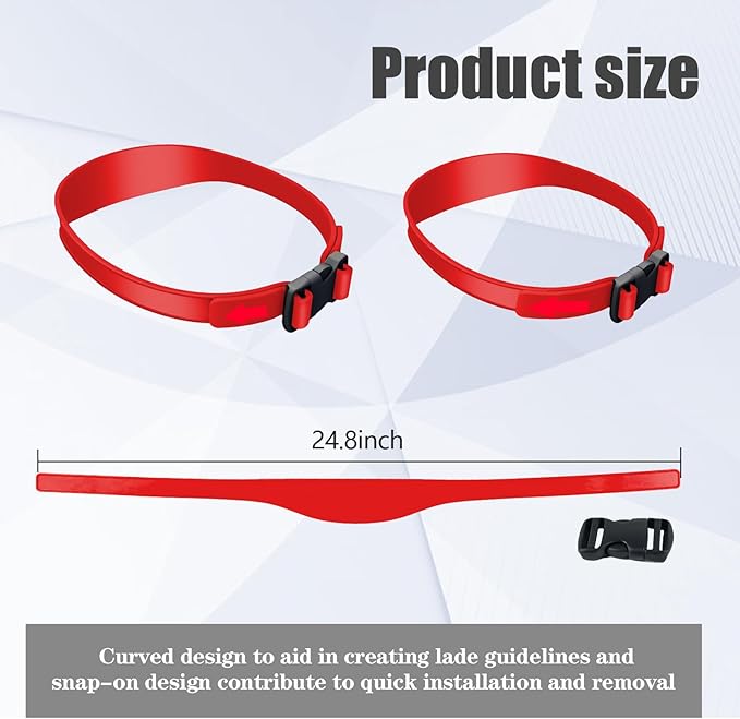 Neckline Shaving Template and Adjustable Hair Trimming Guide,DIY Self Haircutting System, Shaving and Keeping a Clean and Straight Neck Hairline,Easy Use Tool Soft Portable (Red)
