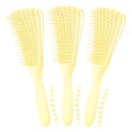 A.DASHER Hair Brush for Women's Afro America/African Hair Textured 3a to 4c, Kinky Wavy/Curly/Coily/Wet/Dry/Oil/Thick/Long Hair, Knots Detangler Scalp Massage Comb (3 pcs, 3-Beige)