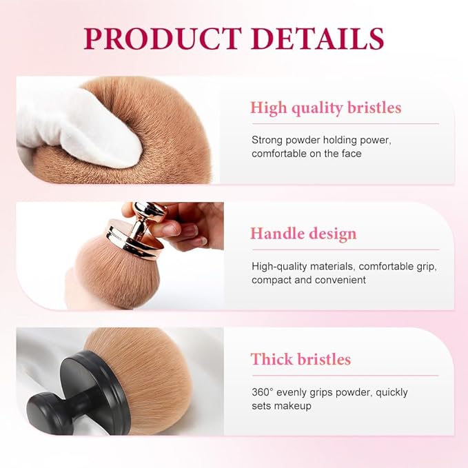 Extra Large Brush for Self Tanner and Body Makeup, Soft Synthetic Hair Brush for Foundation, Bronzer, Blusher, Self Tanning Lotion, Applicator for Face Body and Back (Black)