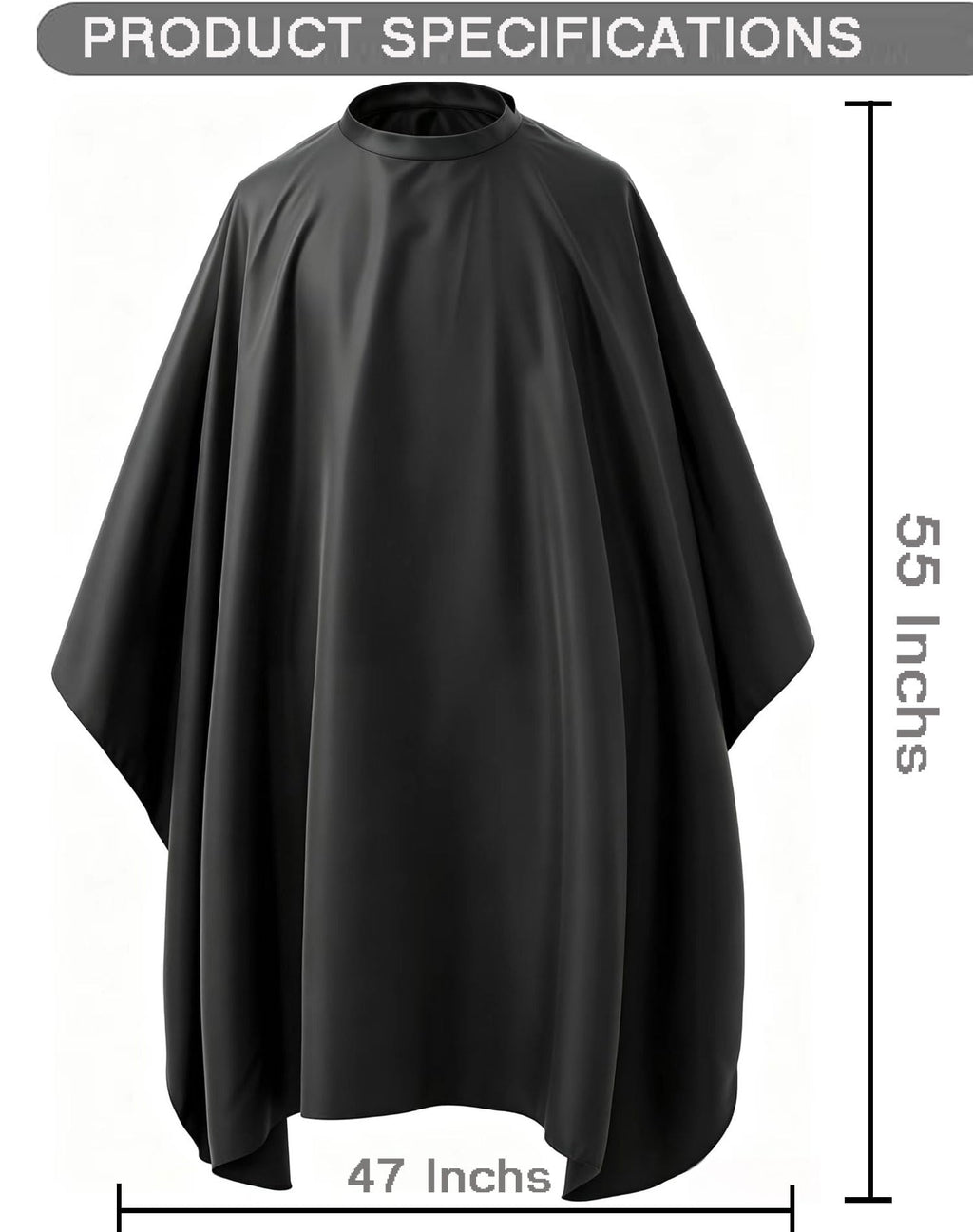 Borogo Professional Hair Cutting Cape with Adjustable Snap Closure, Salon Barber Cape,Waterproof Hairdressing Salon Cape - 47" x 55"