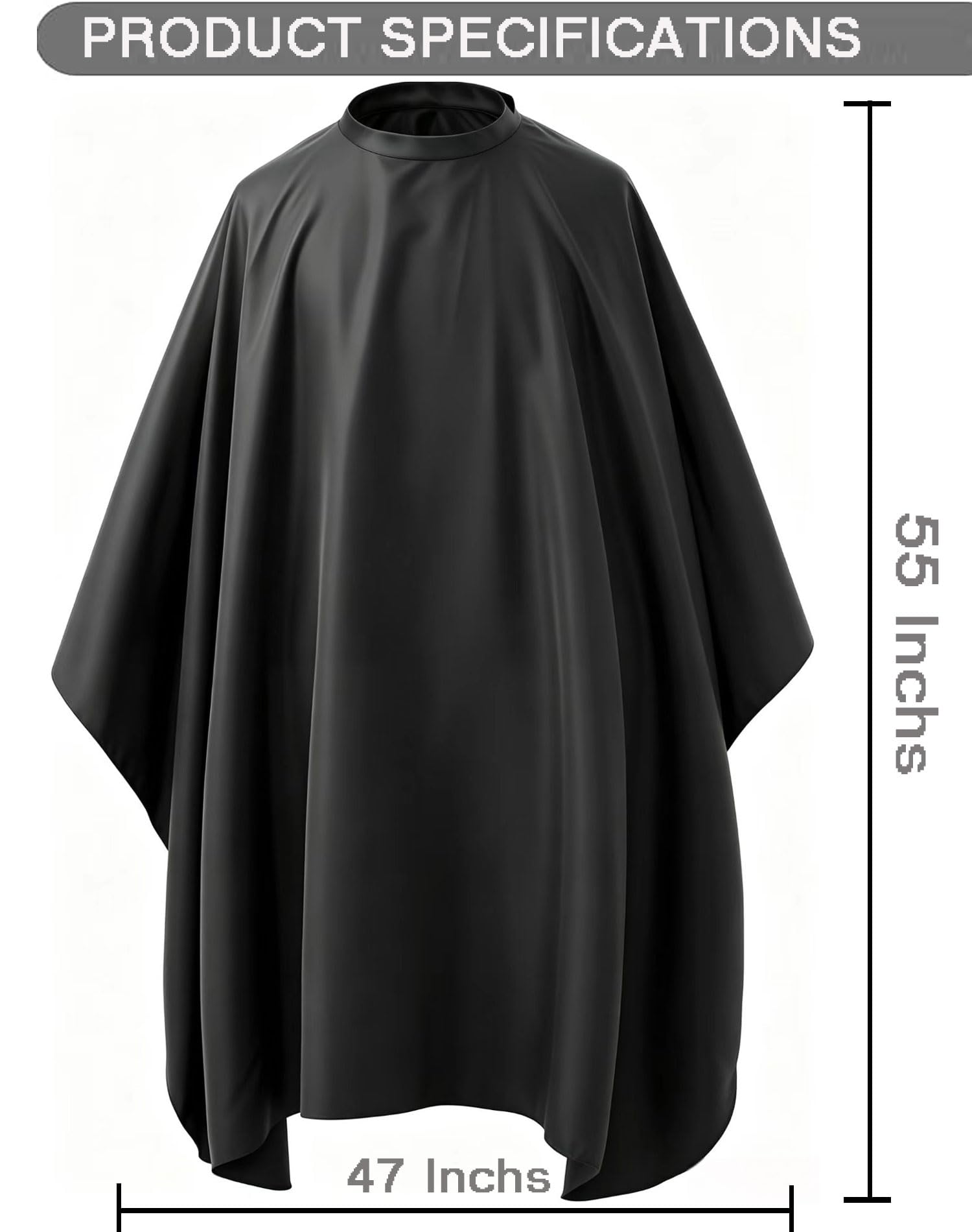 Borogo Professional Hair Cutting Cape with Adjustable Snap Closure, Salon Barber Cape,Waterproof Hairdressing Salon Cape - 47" x 55"