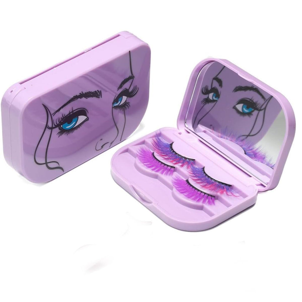 False Eyelash Storage Case with Mirror, Empty Travel Lash Organizer Box
