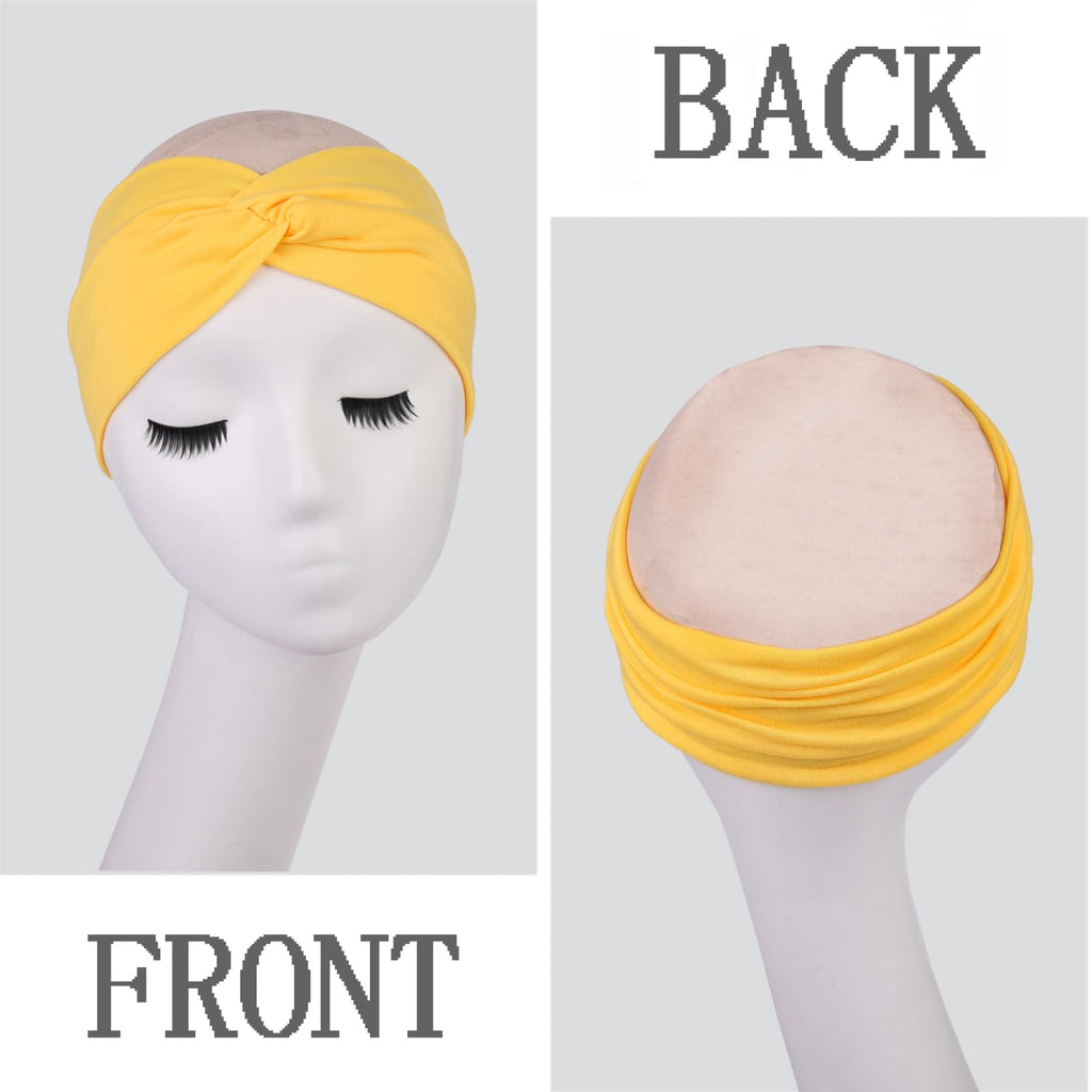 XTREND 12 Pcs Women's Headbands Twisted Cross Elastic Head bands Yoga Workout Non-Slip Sweat Soft Headband Solid Color Simple Versatile Hair Accessory Scarf