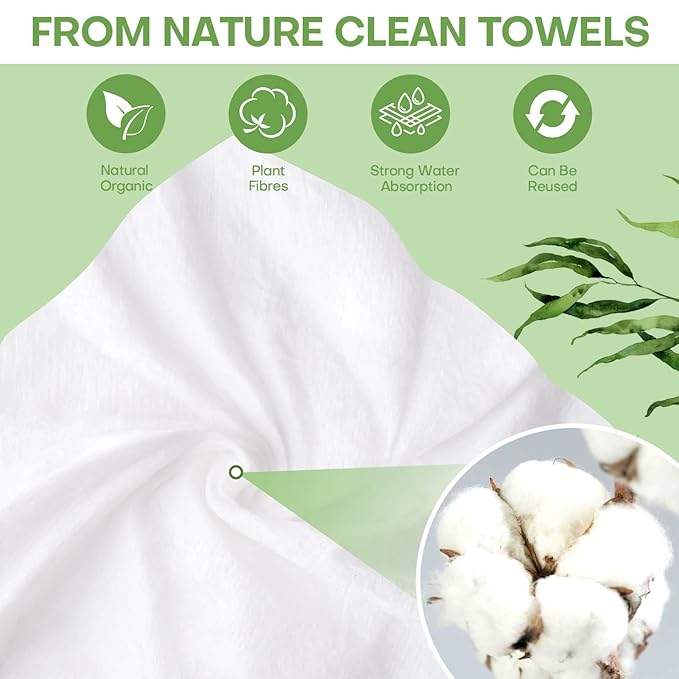 Fancyou Compressed Towel Tablets Bulk 500 Pcs with 4 Dispenser, Mini Coin Tissue Cotton Biodegradable Disposable Washcloths, Portable Facial Towels for Home Travel Office Camping Gym Supplies
