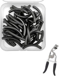 30Pack Compatible with elf Eyelash Curler Refills,Silicone Rubber Eyelash Curler Pads Compatible with elf Eye Lash Curlers,Black.
