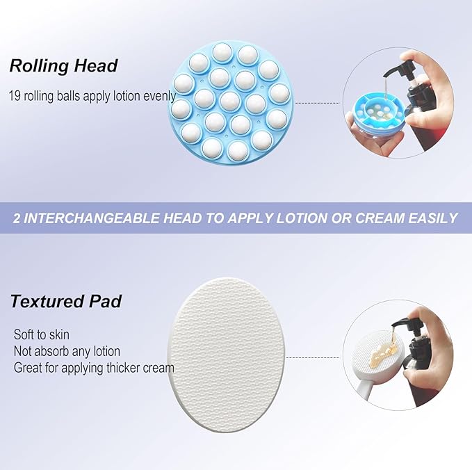 UMOPPHIX Lotion Applicators for Back, 18 inch Back Lotion Applicator, Back Lotion Applicator for Your Back, Foldable Handle Easy Reach Self Apply Cream Moisturizer Sunscreen