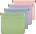 ISKYBOB Small Pouches for Purse Organization, 4.7in Self-Closing Snap Makeup Bag Small Purse Pouch for Cosmetics, Lipstick, Portable Travel Makeup Jewelry Organizer(Macaron)