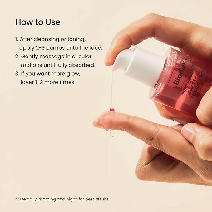 BIODANCE Pore Perfecting Collagen Peptide Serum, Skin Firming & Radiance, Plumping, Pore Care, Makeup Prep Serum for All Skin Types, Korean Skin Care, Self Care Gifts for Women | 1.01 fl.oz