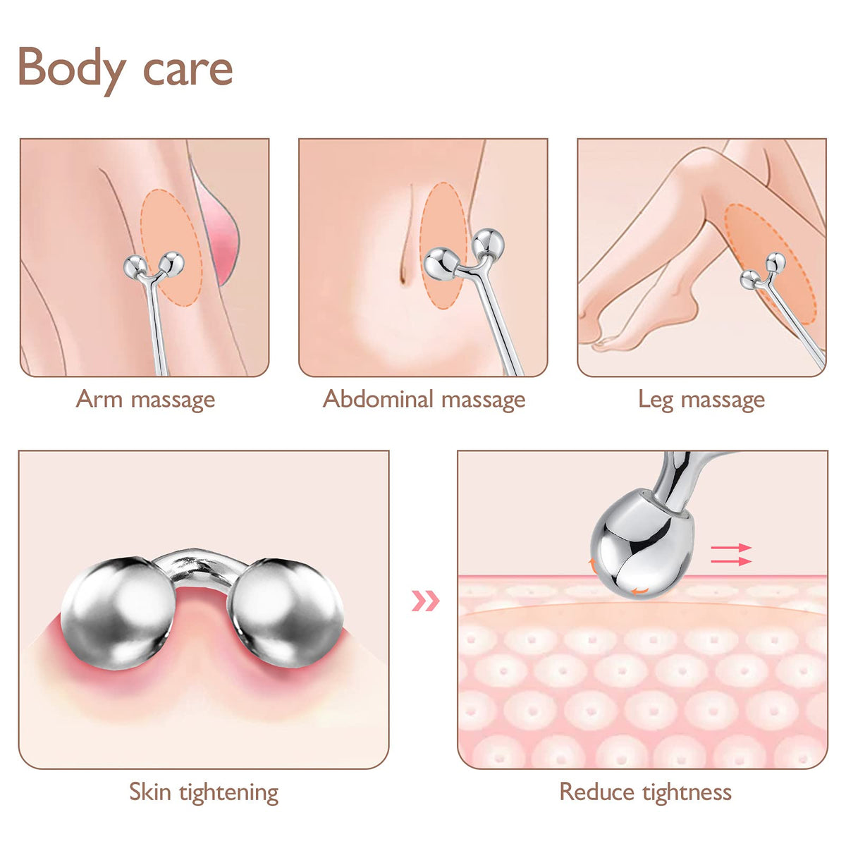 Tekson Faical Roller Massager, 3D Metal Face Massage Tool for Reduce Puffiness, Remove Eye Wrinkles, Face Lift, Increase Firmness, Anti-Aging, Skin Tightening