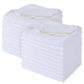 Microfiber Facial Cloths Fast Drying Washcloth 12inch x 12inch White 20 pack