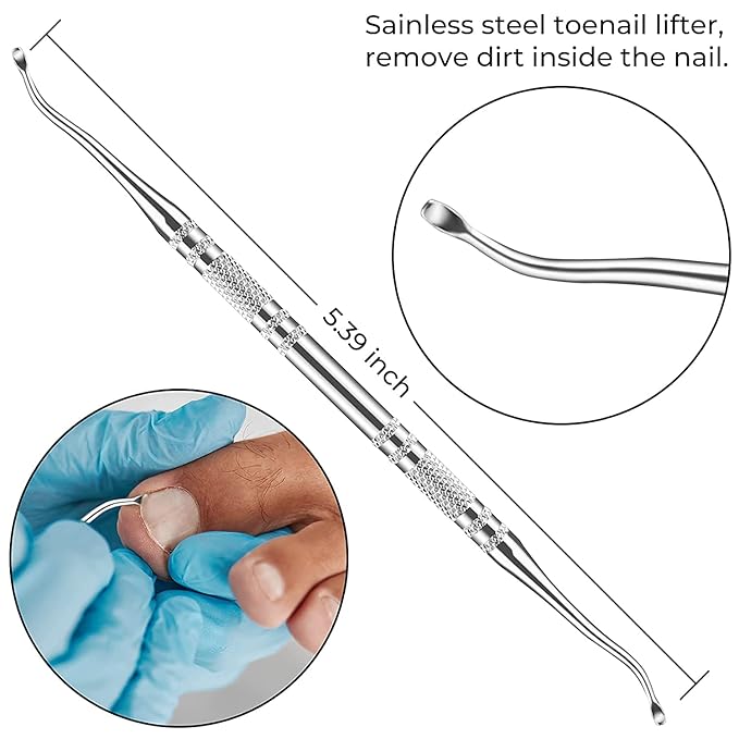 JTIEO 12PCS Toenail Clippers Heavy Duty for Thick Toenails Toe Nail Kit Ingrown Toenail Removal Kit (Blue)