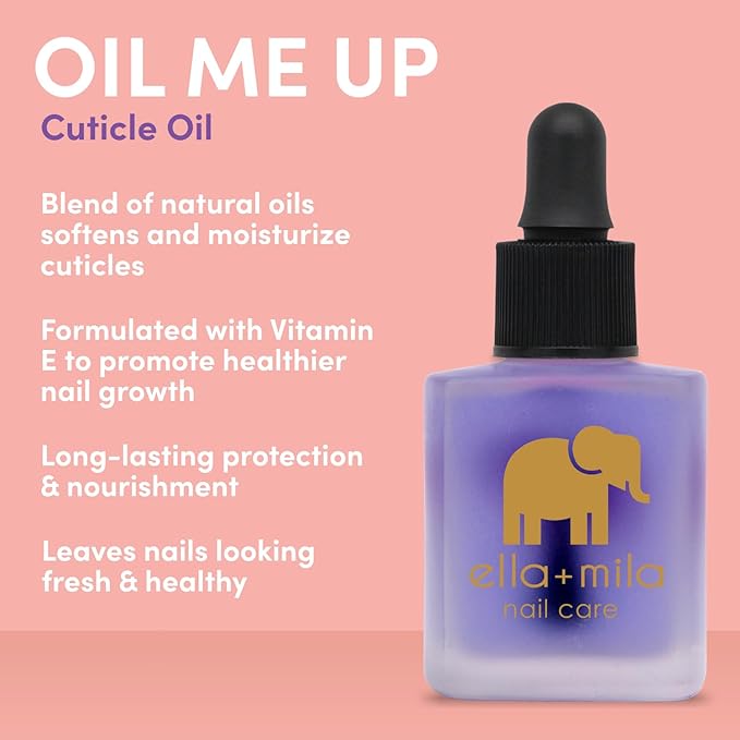 ella+mila Cuticle Oil for Nail Growth with Lavender & Vitamin E, 0.45 fl oz