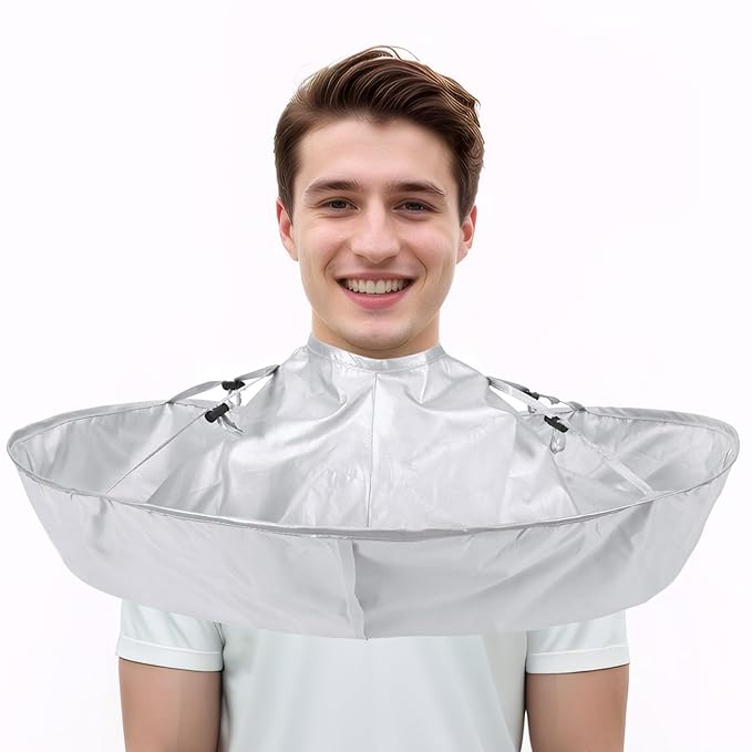 FEBSNOW Hair Cutting Cloak Cape Foldable Haircut Umbrella Cape for Adults