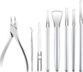 Pedicure Tools for Feet,Ingrown Toenail Treatment,Ingrown Toenail Removal Kit,Pedicure Set,Toenail Grooming Kit,Top Notch Foot Blade, Super Sharp Toenail Clippers (8 Pack)